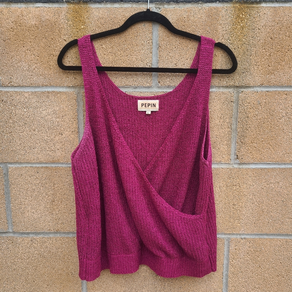 Pepin Pink Knit Sleeveless Top